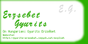 erzsebet gyurits business card