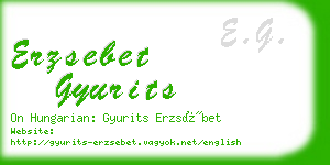 erzsebet gyurits business card